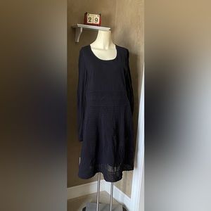 Simply Vera Vera Wang black sweater knit dress mid length Women’s size XL